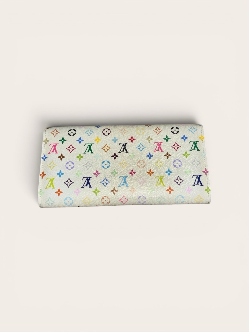 Louis Vuitton White Multicolor Monogram Continental Wallet